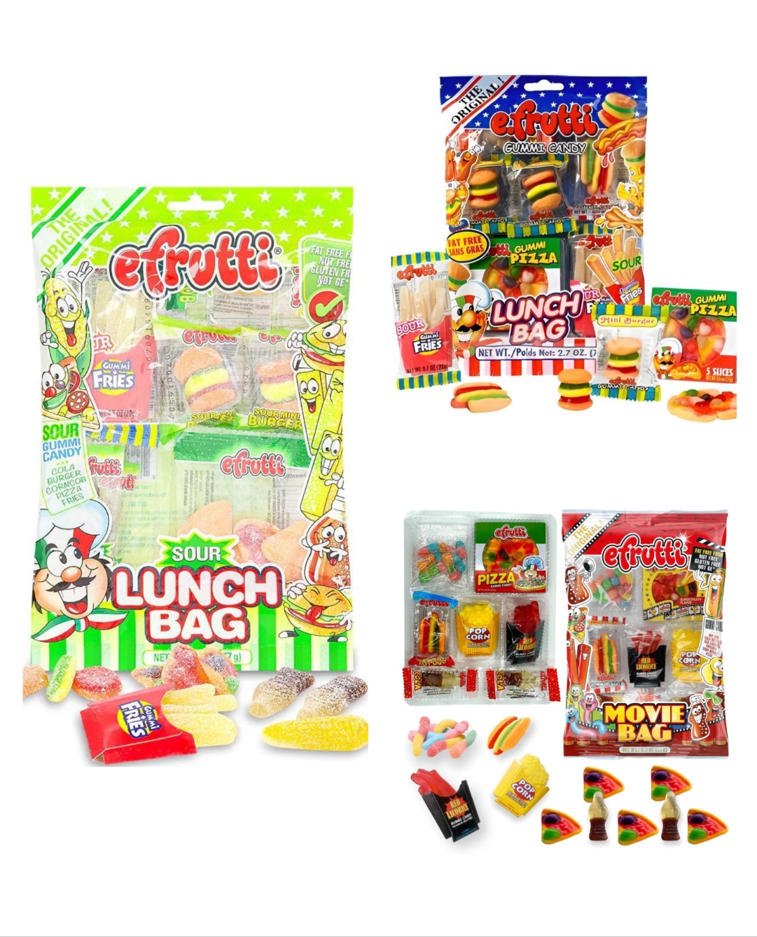 Taste Them All - Efrutti Godteri Bag - Tre Varianter - Pakketilbud