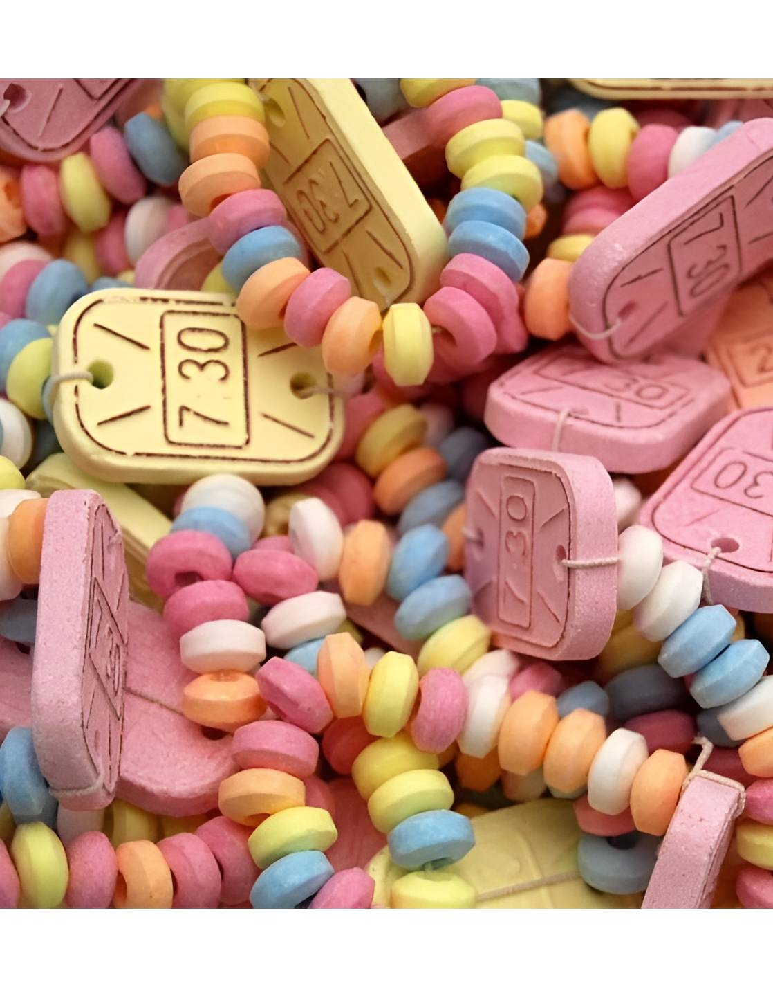 Ca. 55 stk Candy Watch / Sukkertøyarmbånd med Godteriklokke - Stor Pose 1 kg