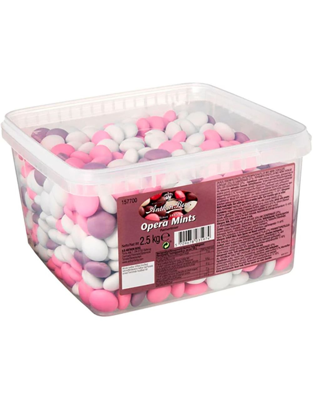 2,5 kg Anthon Berg Opera Mints - Peppermyntepastiller med Mørk Sjokolade