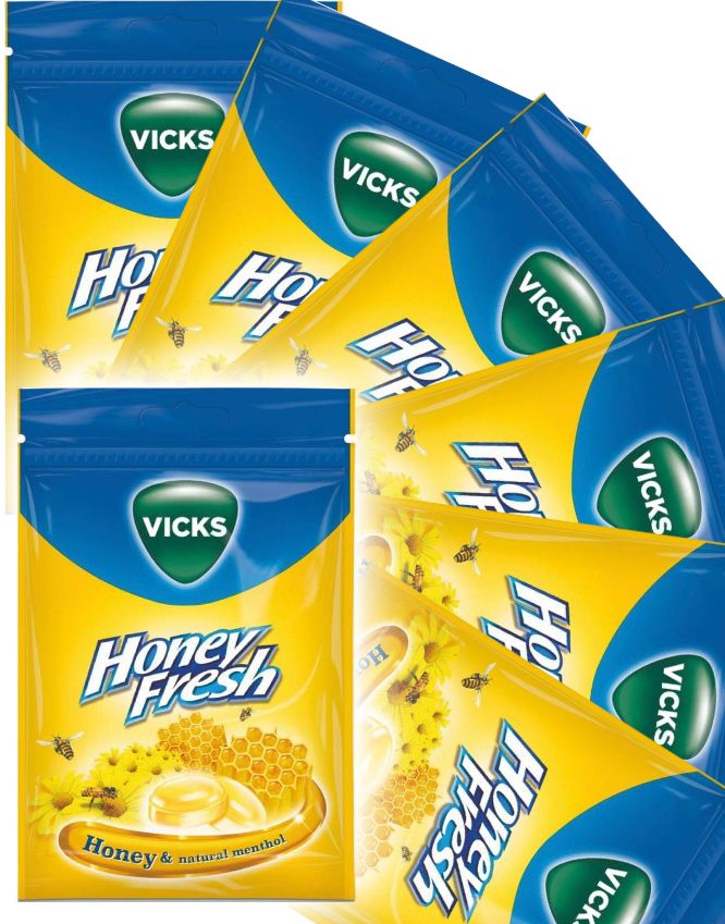 Bilde av 20 Stk Vicks Pastiller Med Honning Og Mentol - Hel Eske 1,44 Kg