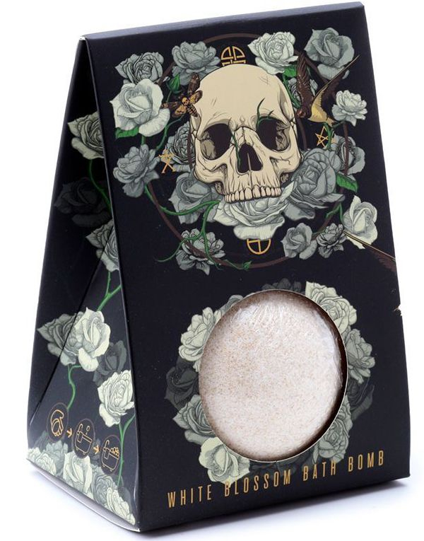 Skulls & Roses White Blossom - Stor Badebombe 150 gram