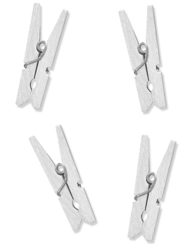 20 stk HVITE Treklyper til Dekorasjon 3 cm