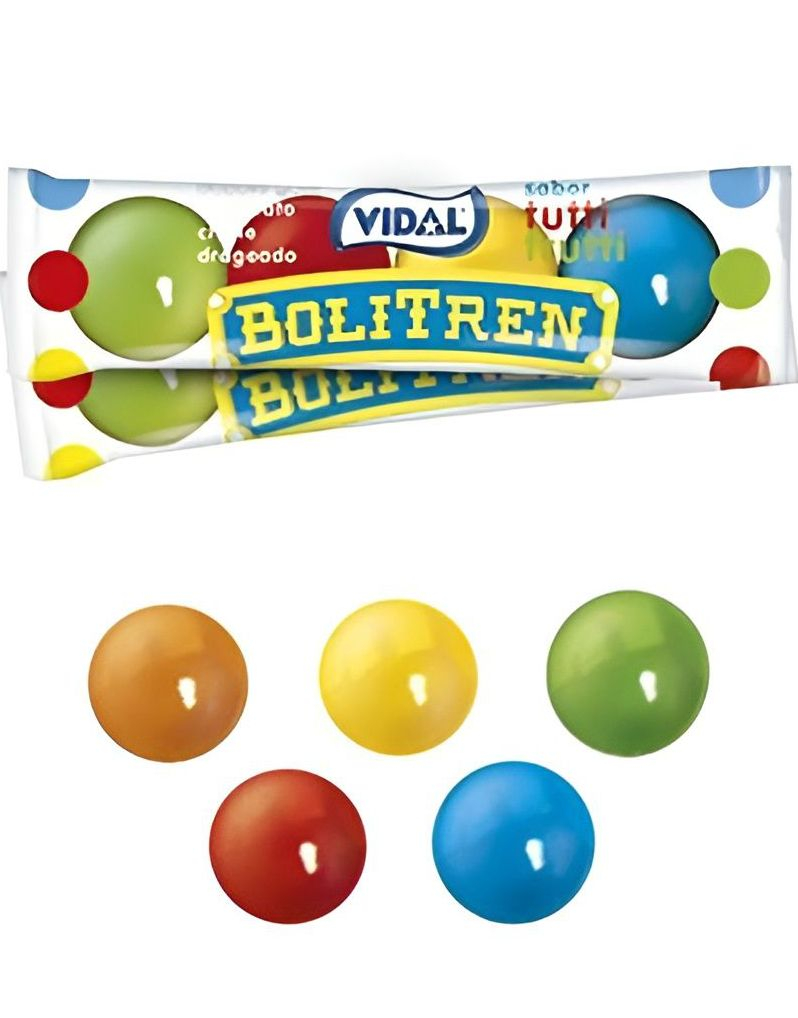 Vidal Bolitren - 4 Små Tyggegummier med Tutti Fruttismak