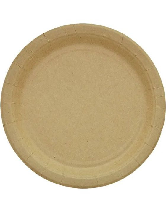 10 stk Små Miljøvennlige Kompostbare Kraft Papptallerkener 18 cm