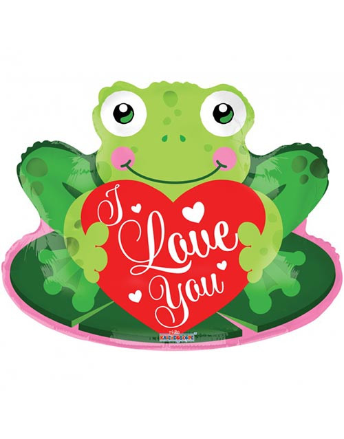 I Love You with Frog Folieballong 71 cm