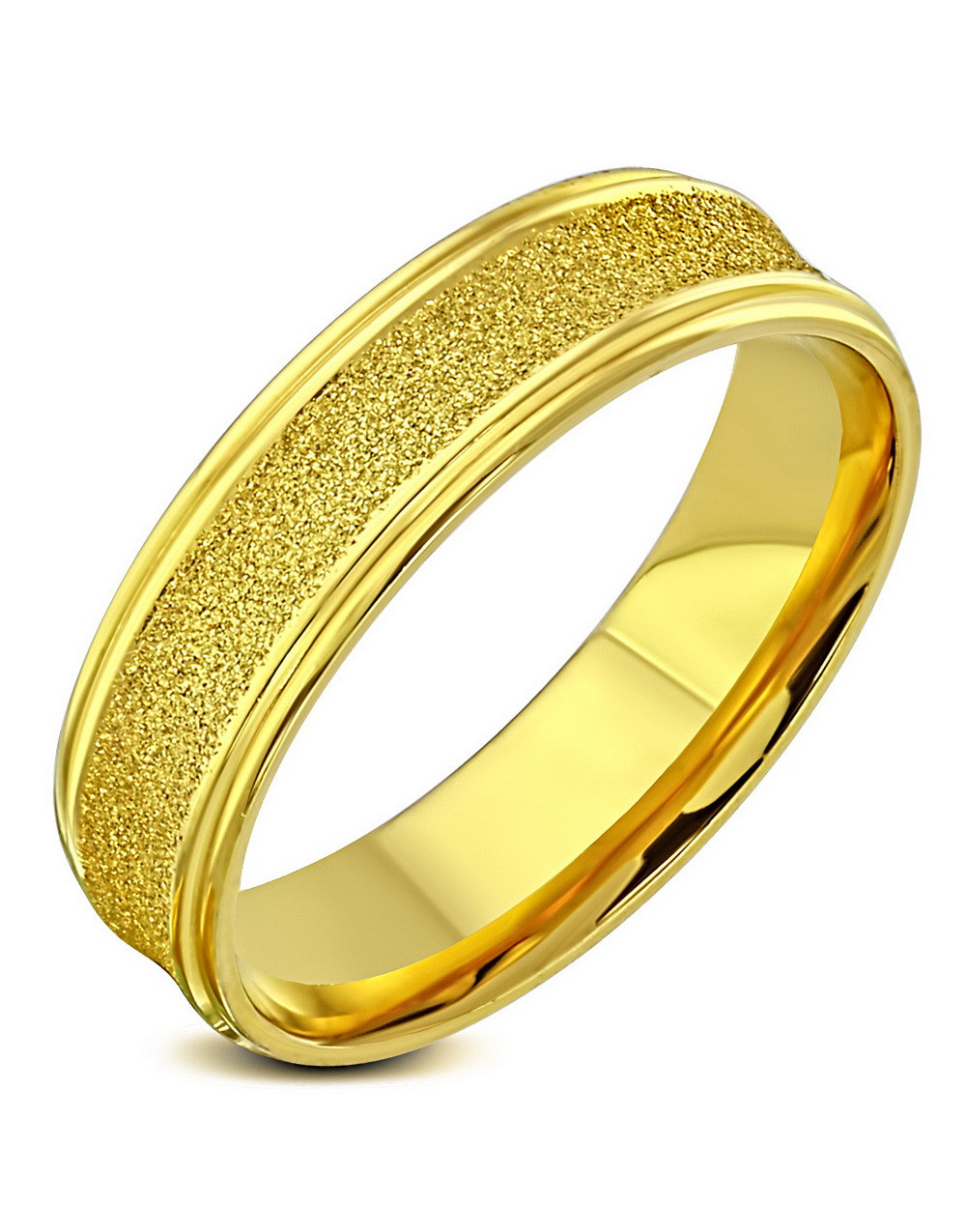 Gold Dust Gullfarget Ring i Kirurgisk Stål