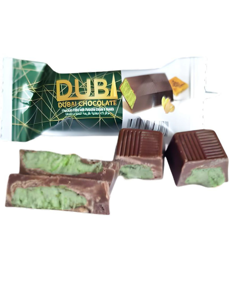 Dubai Mini Sjokolade med Pistasj og Kunafa 11 gram