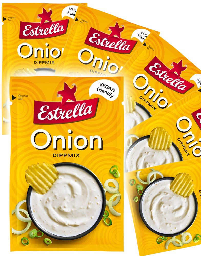 18 stk Estrella Onion Dipmix 22 g - Med Løksmak - Hel Eske
