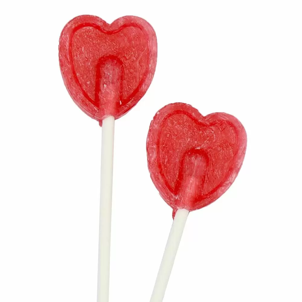 179 stk Heart Lollies - Pose med Røde Hjerte-Kjærligheter