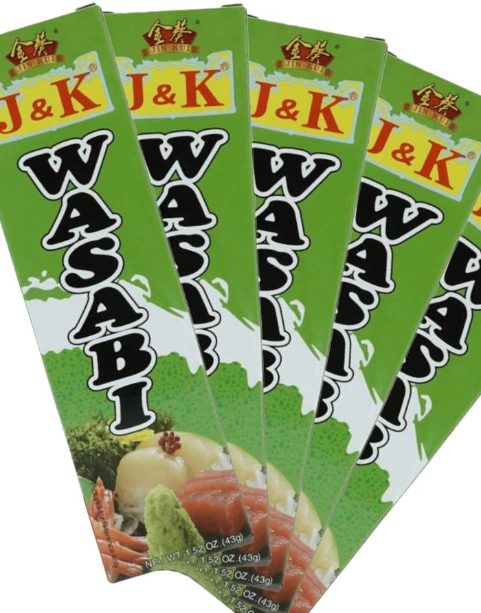 10 stk J&K Wasabi Paste - Wasabi Pasta på Tube - Hel Eske 430 gram (Kina)