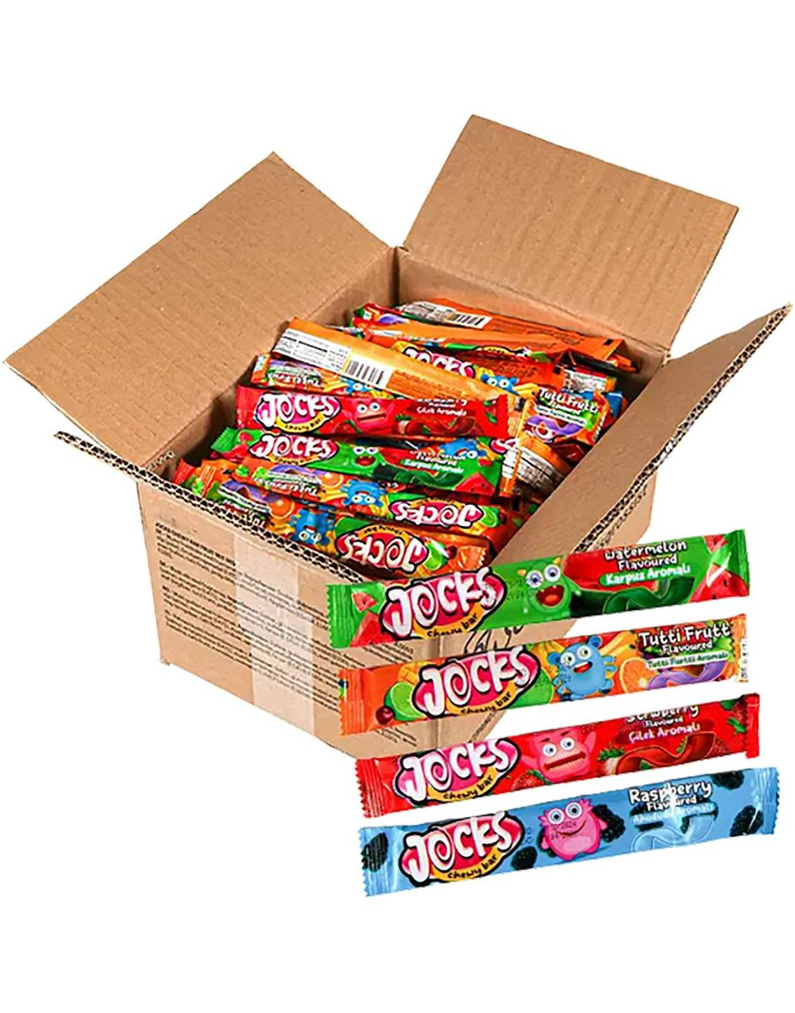 3 kg Jocks Chewy Bar Fruitmix - Karamellstenger med Forskjellige Fruktsmaker