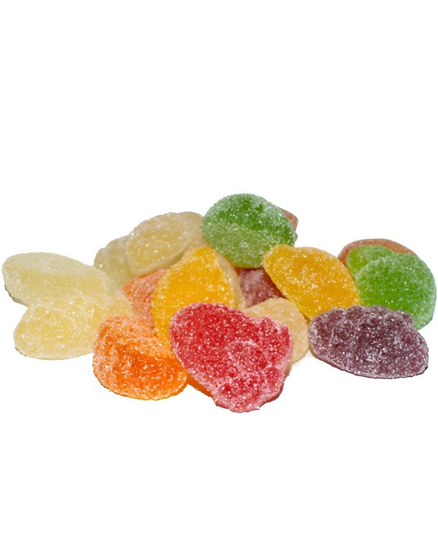 1 kg Jellioo Gummy Fruits - Stor Pose Vingummi Fruktbiter med Forskjellige Frukstsmaker