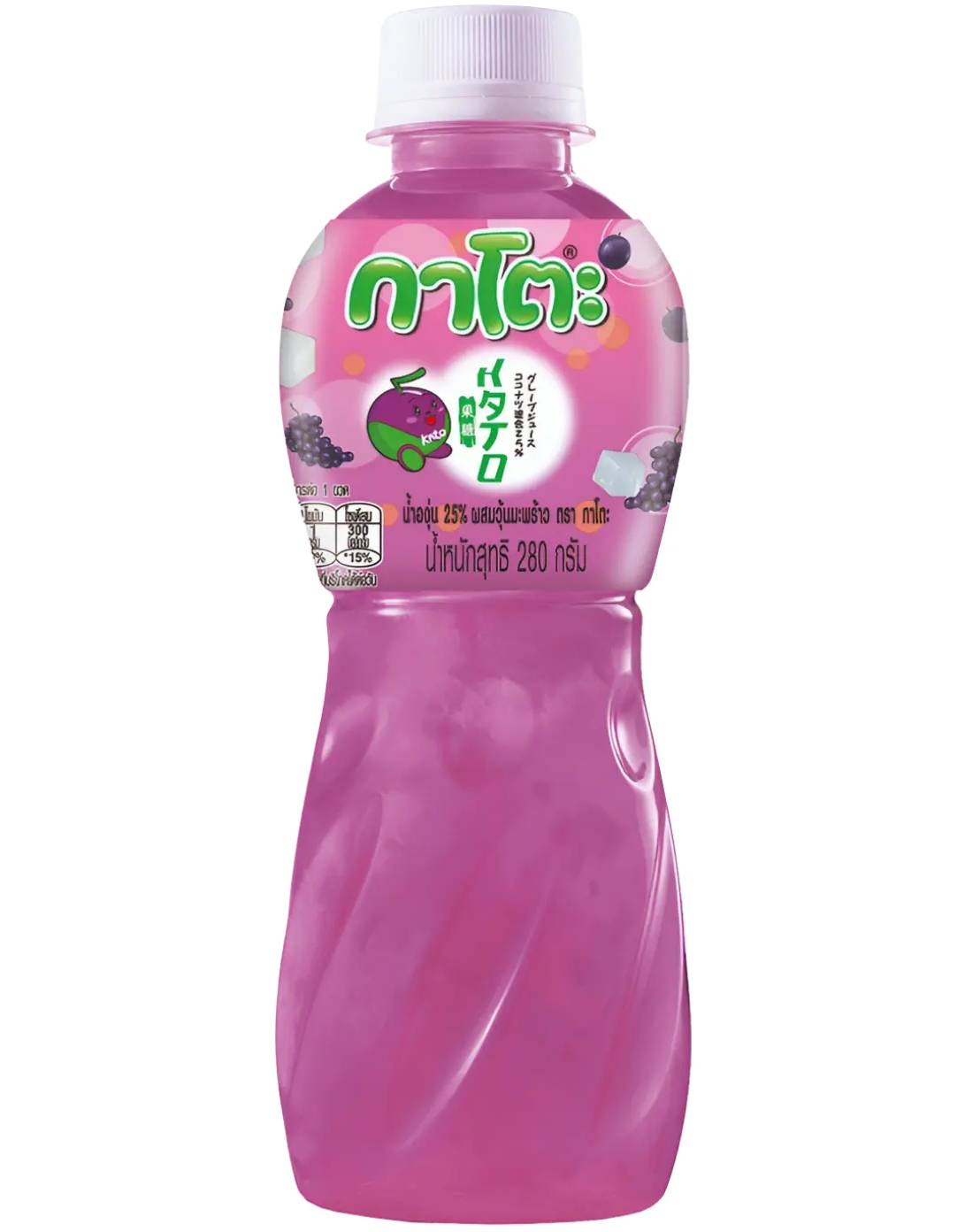 Grape Juice With Nata De Coco - Juice med Druesmak og Kokosbiter 320 ml (Thailand)