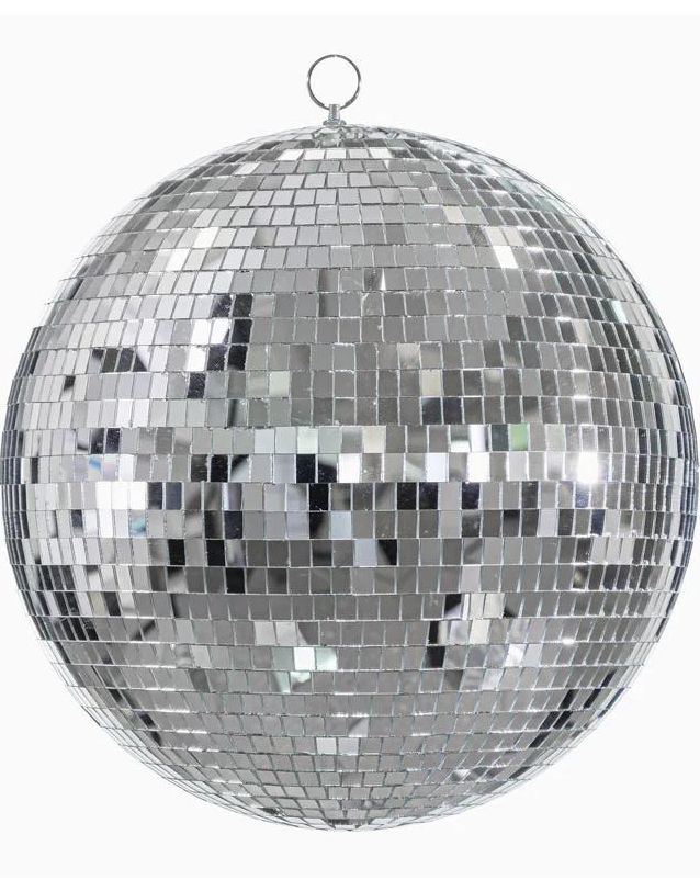 Kjempestor Sølvfarget Discokule 40 cm