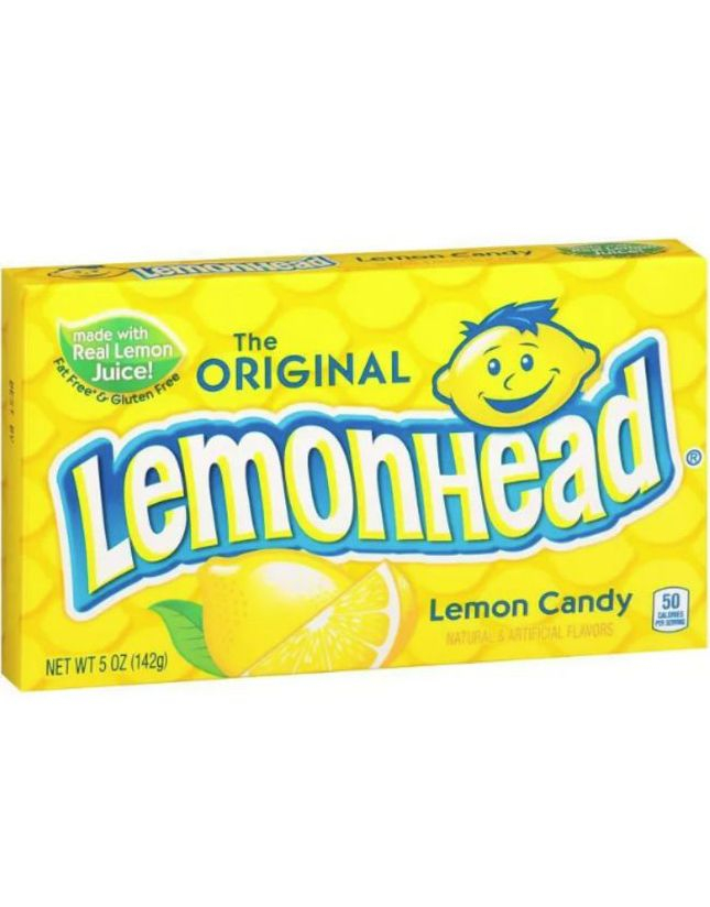Lemonhead Original - Boks med Sure og Søte Sitronsukkertøy 143 gram (USA Import)