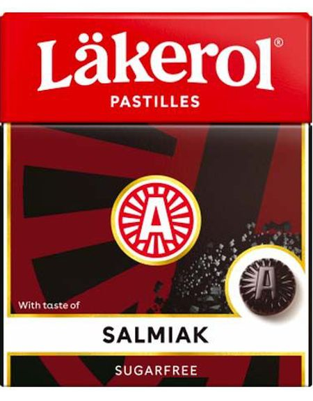 1 stk Läkerol Sugarfree Salmiak / Sukkerfrie Pastiller med Salmiakk-smak 25 gram