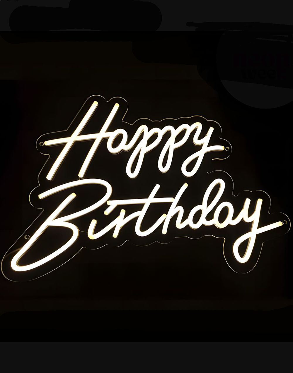 Neon LED Dimmbart Skilt - Happy Birthday