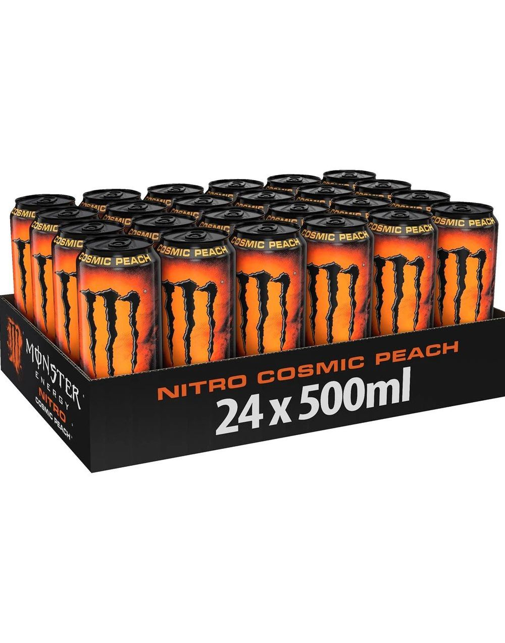24 stk Monster Cosmic Peach Nitro 500 ml Energidrikk (UK Import) - Helt Brett