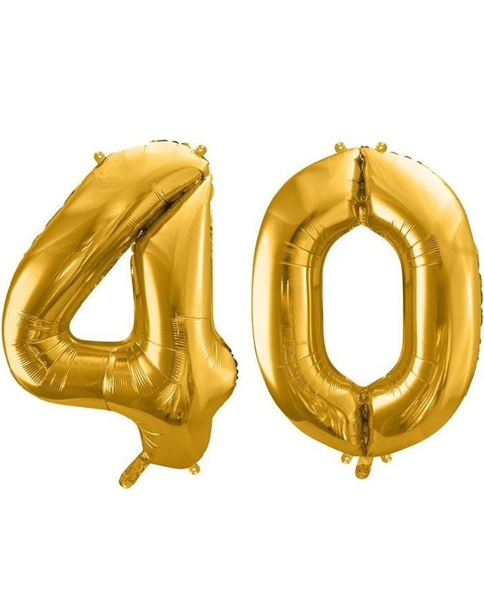 40 år ballonger - 86 cm gull