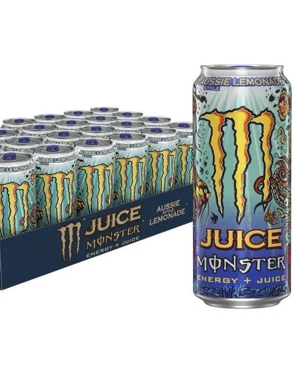 Bilde av 24 Stk Monster Energy Juiced Aussie Lemonade 500 Ml - Helt Brett