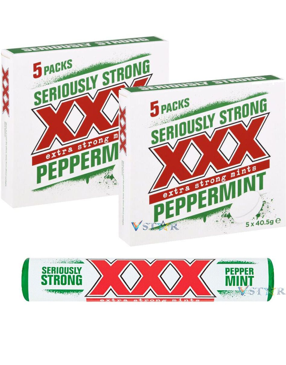 Bilde av 5-pack Seriously Strong Peppermint - Sukkertøy/pastiller Med Sterk Peppermyntesmak 202,5 Gram