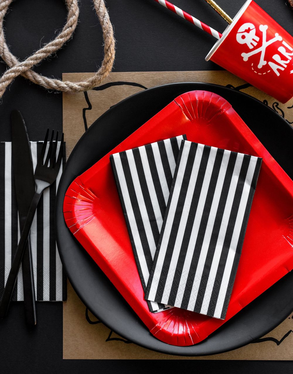 20 stk Stripete Servietter 33x33 cm