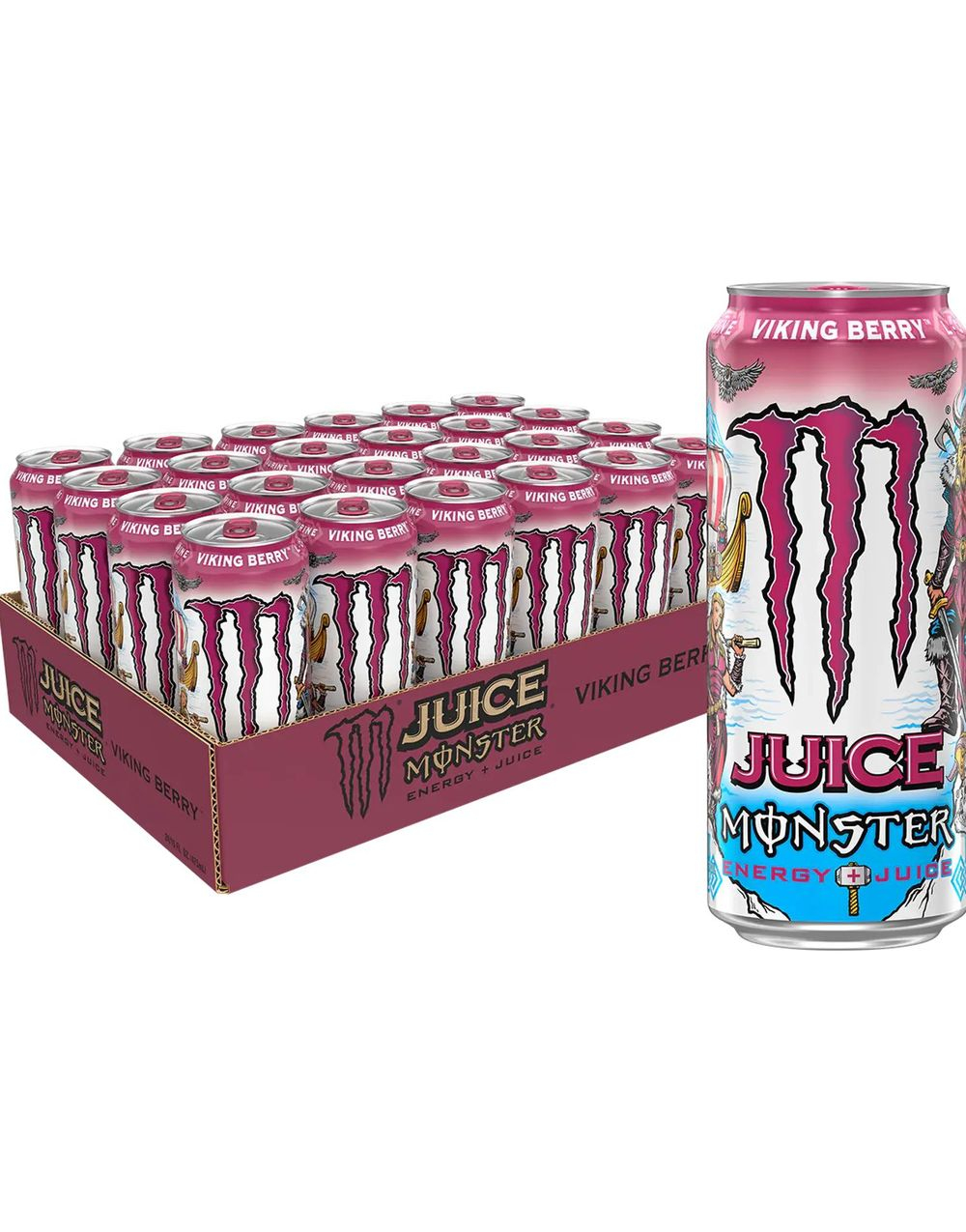 24 stk Monster Energy Viking Berry 473 ml (USA Import) - Hel Brett