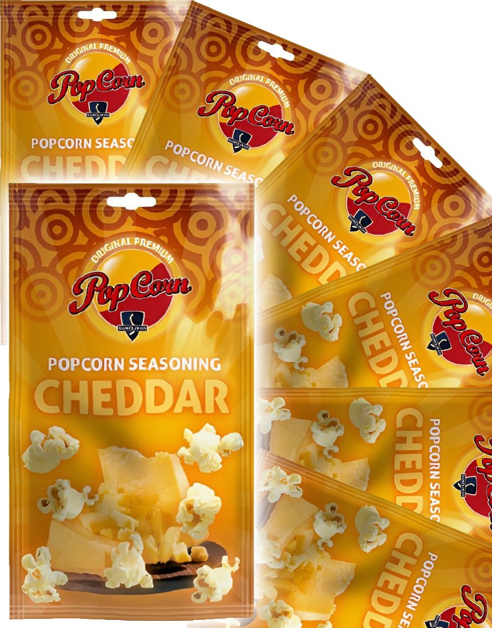 18 stk Sundlings Premium Popcorn Krydder - Cheddar - Hel Eske 432 gram