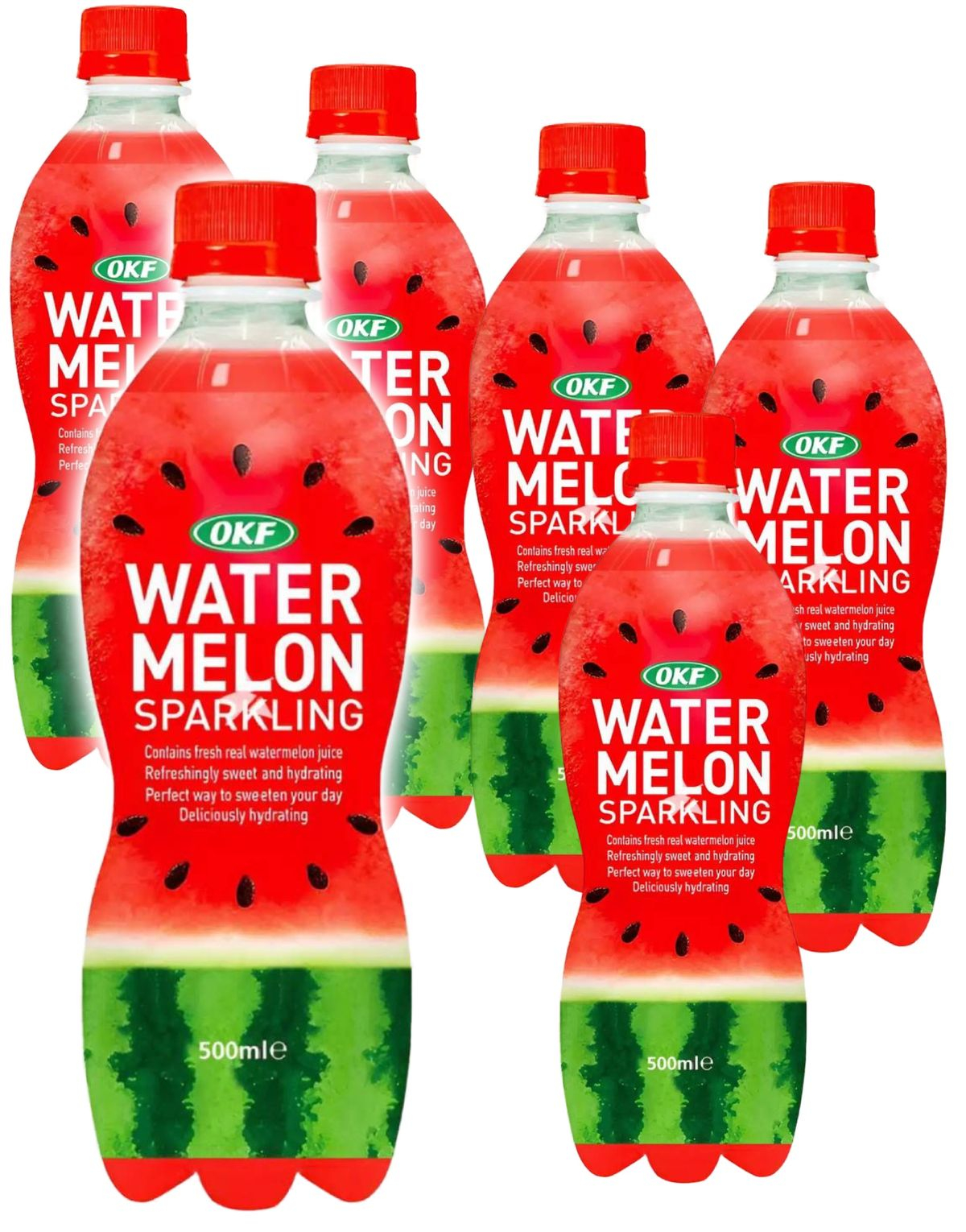 20 stk OKF Fruit Sparkling Watermelon - Brus med Vannmelonsmak - Hel Eske 20x500 ml (Korea)