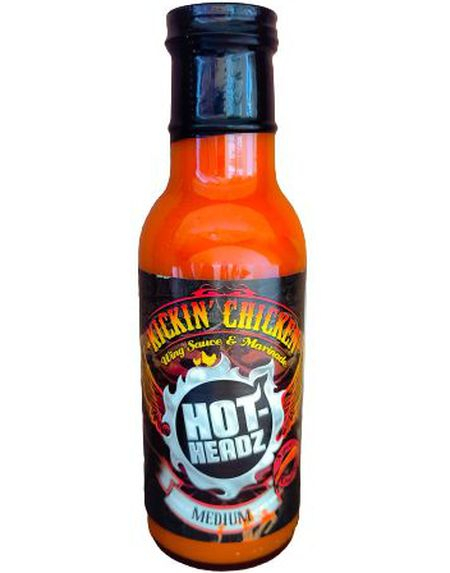 Kickin' Chicken Medium Hot Wing Sauce - Mediumsterk Kylling-Vingesaus/ Marinade 354 ml