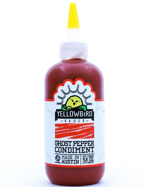 Yellowbird Ghost Pepper Condiment - Sterk Ghost Pepper Saus med Tomat- og Gulrotbase 278 gram (USA Import)